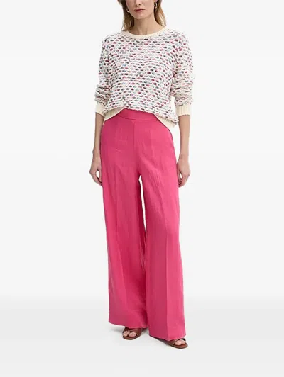 Benetton 와이드 팔라초 팬츠 In Pink