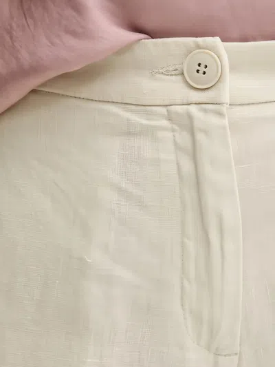 Benetton 버튼 팬츠 In White