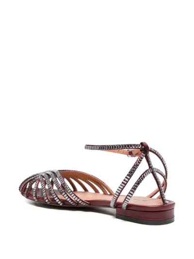 Bibi Lou Embellished Strap Sandals In Red