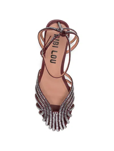 Bibi Lou Embellished Strap Sandals In Red