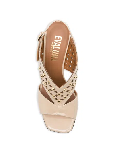 Evaluna Stud-embellishment Sandals In Neutral