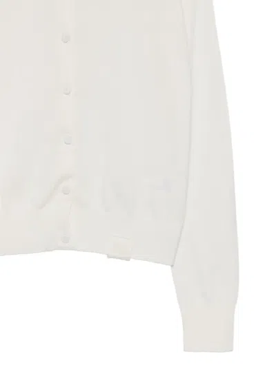 Alpha Studio 버튼 가디건 In White