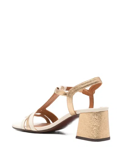 Chie Mihara T-bar Strap Sandals In Gold