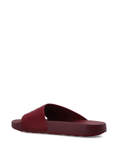 Givenchy 로고 패치 샌들 In Burgundy