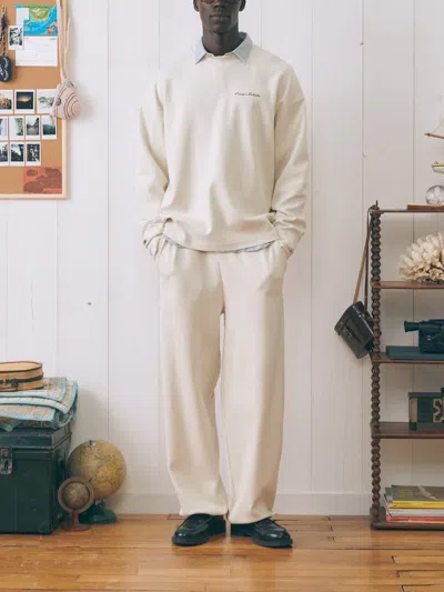 Maison Labiche 로고 자수 스웨트셔츠 In White