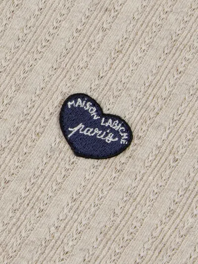Maison Labiche 하트 패치 폴로 셔츠 In Brown