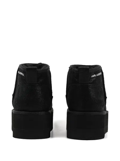Karl Lagerfeld Thermo Pull-on Ankle Boots In Black