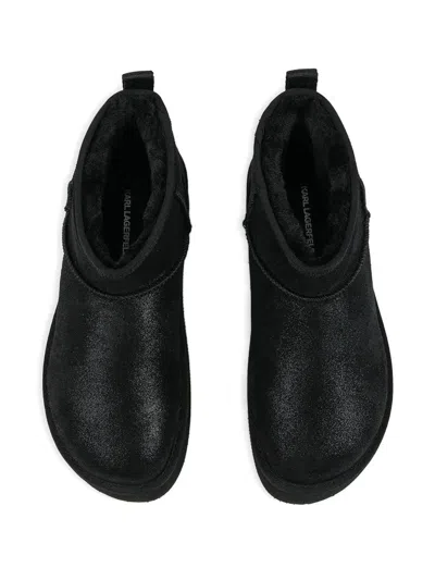 Karl Lagerfeld Thermo Pull-on Ankle Boots In Black