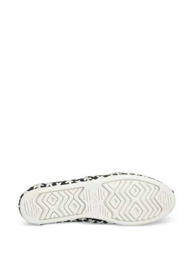 Toms 플로럴 패턴 플랫 에스파드리유 In Black
