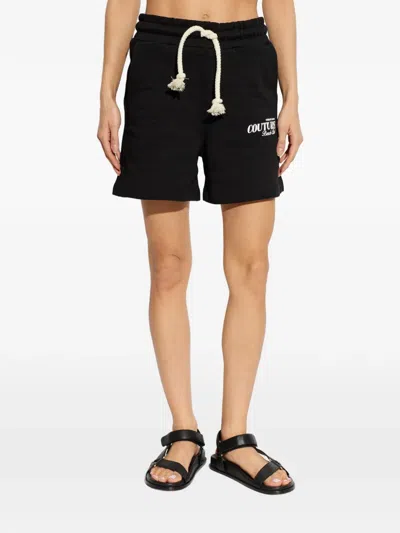 Versace Jeans Couture Drawstring Shorts In Black