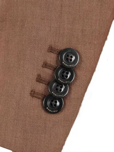 Boglioli 버튼 블레이저 In Brown
