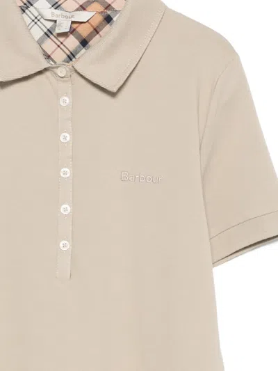 Barbour 버튼 폴로 셔츠 In Neutral
