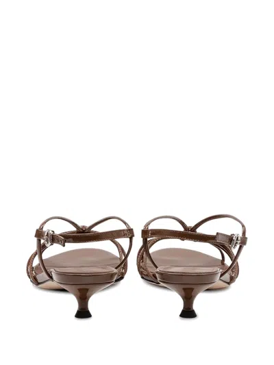 Aeyde Thin Strap High-heel Sandals In Brown