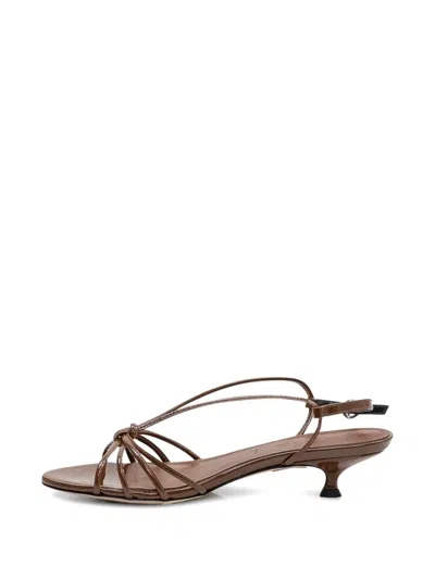 Aeyde Thin Strap High-heel Sandals In Brown