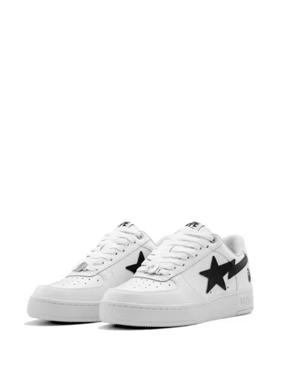 A Bathing Ape 베이프 스타 #2 레이스업 스니커즈 In White