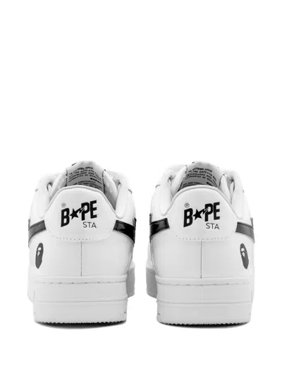A Bathing Ape 베이프 스타 #2 레이스업 스니커즈 In White
