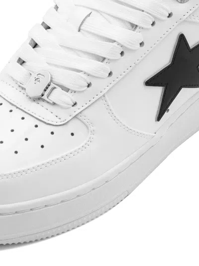A Bathing Ape 베이프 스타 #2 레이스업 스니커즈 In White
