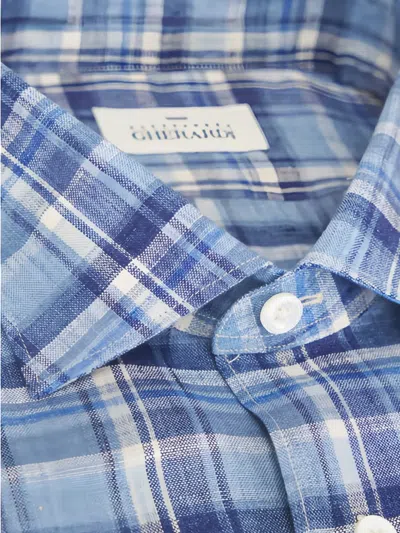 Alessandro Gherardi 체크 패턴 셔츠 In Blue