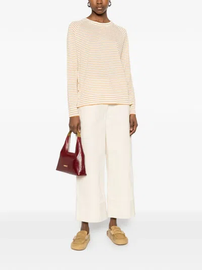 Herno Striped T-shirt In Brown