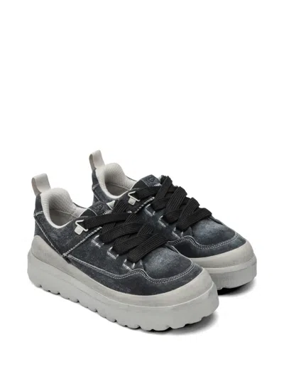 Ugg Sneakers Chunky Sole Pull Tab Contrast Stitching In Gray