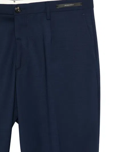 Michael Coal Button Trousers In Blue