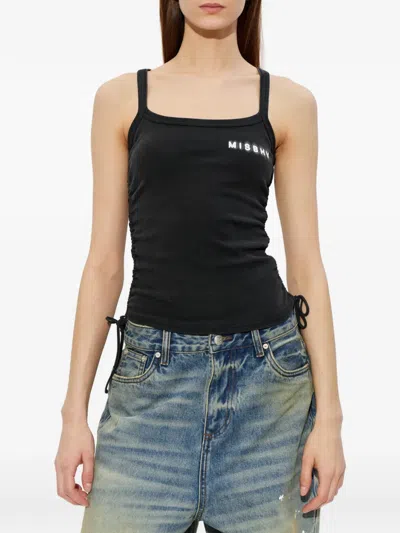 Misbhv Drawstring Top In Black