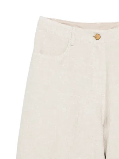 Alysi Buttoned Shorts In Neutral