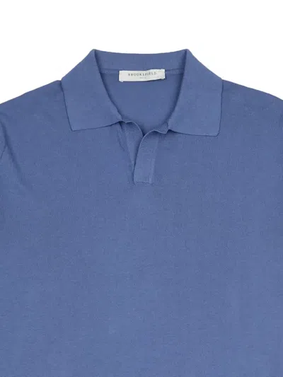 Brooksfield 칼라 티셔츠 In Blue