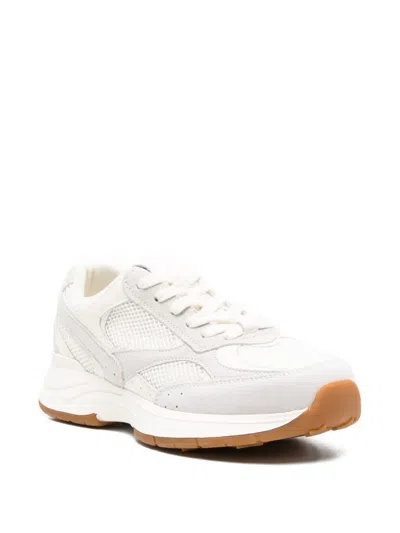 Sergio Moretti Firenze 메시 패널 스니커즈 In White