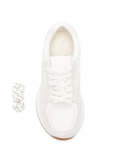 Sergio Moretti Firenze 메시 패널 스니커즈 In White