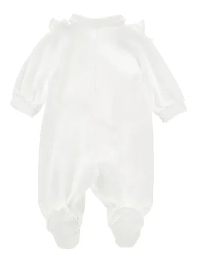 Monnalisa Ruffled Romper In White