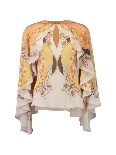 La Doublej Magic Ruffled Top In Multi