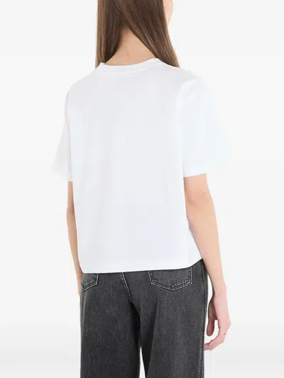 Calvin Klein 그래픽 박시 티셔츠 In White