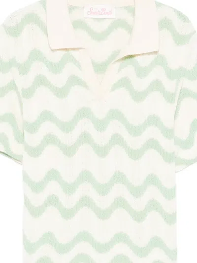Mc2 Saint Barth Patterned Knitted Top In Multi