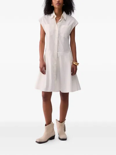 Liu •jo 벨트 셔츠 드레스 In White