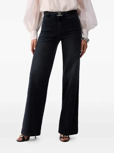 Liu •jo Belt-loop Jeans In Black