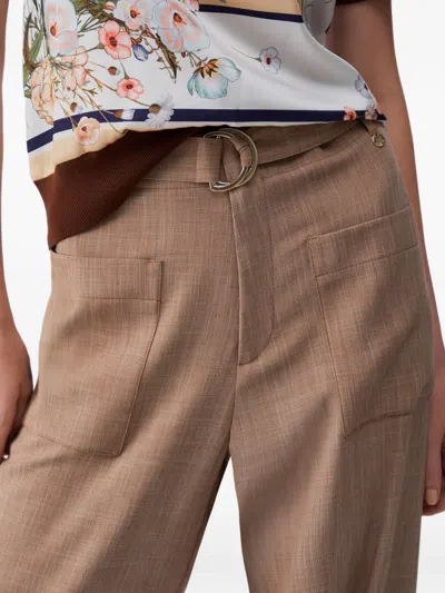 Liu •jo 벨트 팬츠 In Brown