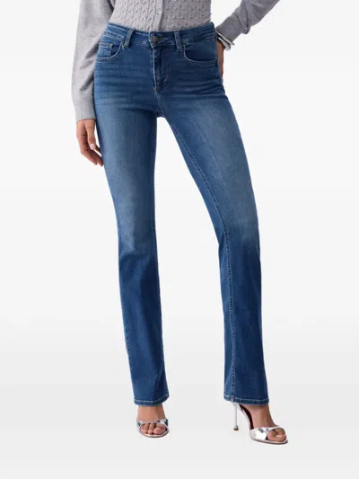 Liu •jo Stretch Flared Blue Jeans In Blue