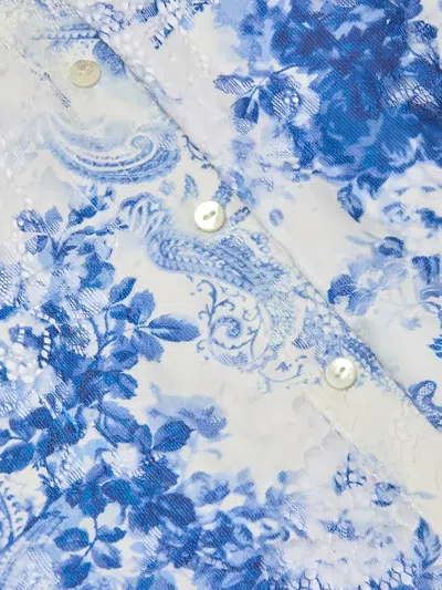 L'agence 마리아 레이스 버튼 블라우스 In Blue
