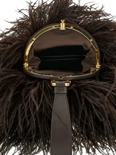 Ferragamo 미니 레더 토트 백 In Brown