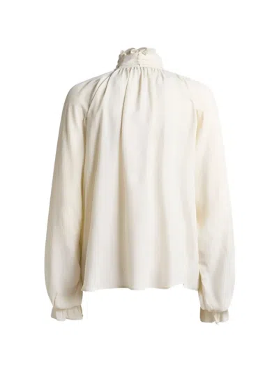 Etro 자카드 스카프 블라우스 In White