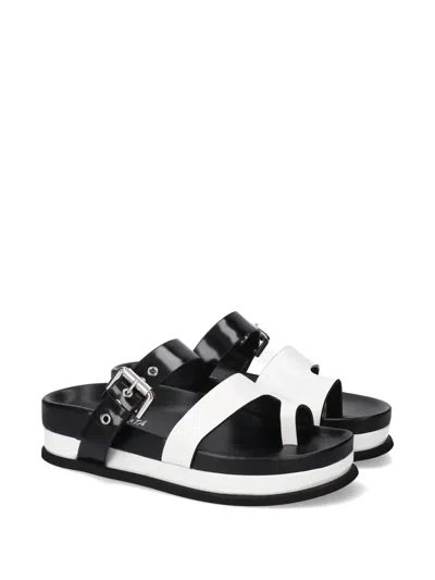 Premiata Buckle Platform Sandals In Multi