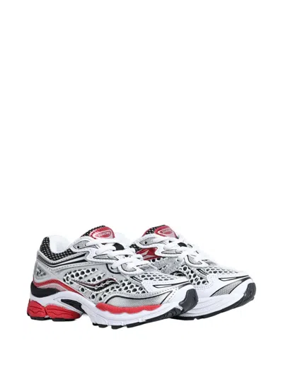 Saucony Panel Round Toe Sneakers In White
