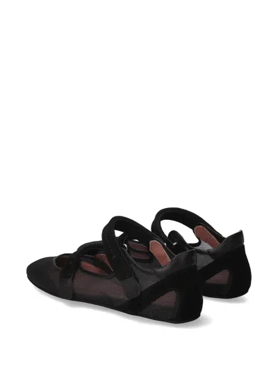 Premiata 메리 제인 스트랩 발레리나 플랫 In Black