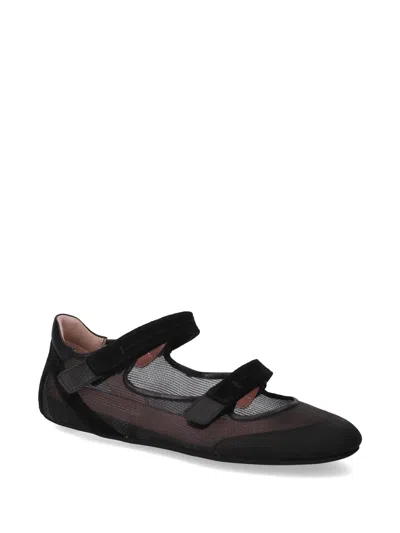 Premiata 메리 제인 스트랩 발레리나 플랫 In Black