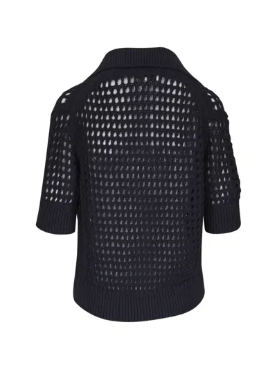 Twp Collared Sweater In Blue