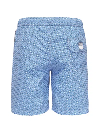 Fedeli 패턴 드로스트링 스윔 쇼츠 In Blue