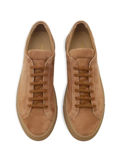 Common Projects White Achilles Leather Low-top Sneakers In Brown