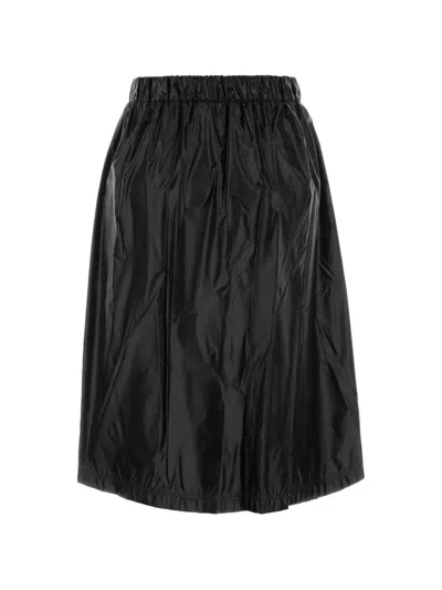 Herno 밴딩 웨이스트밴드 미디 스커트 In Black