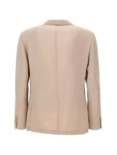 Eleventy Buttoned Patch-pockets Blazer In Metallic